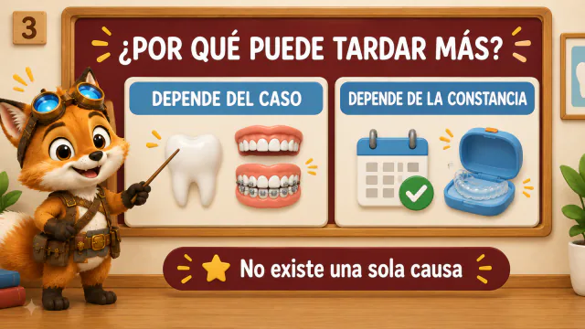 La duración de la ortodoncia depende del caso y de la constancia del paciente