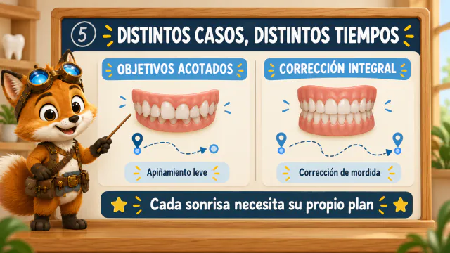 Objetivos acotados y corrección integral pueden necesitar tiempos diferentes